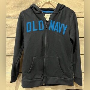 Old Navy Kids Hoodie in Navy with Blue Logo Full Zip size 14-16